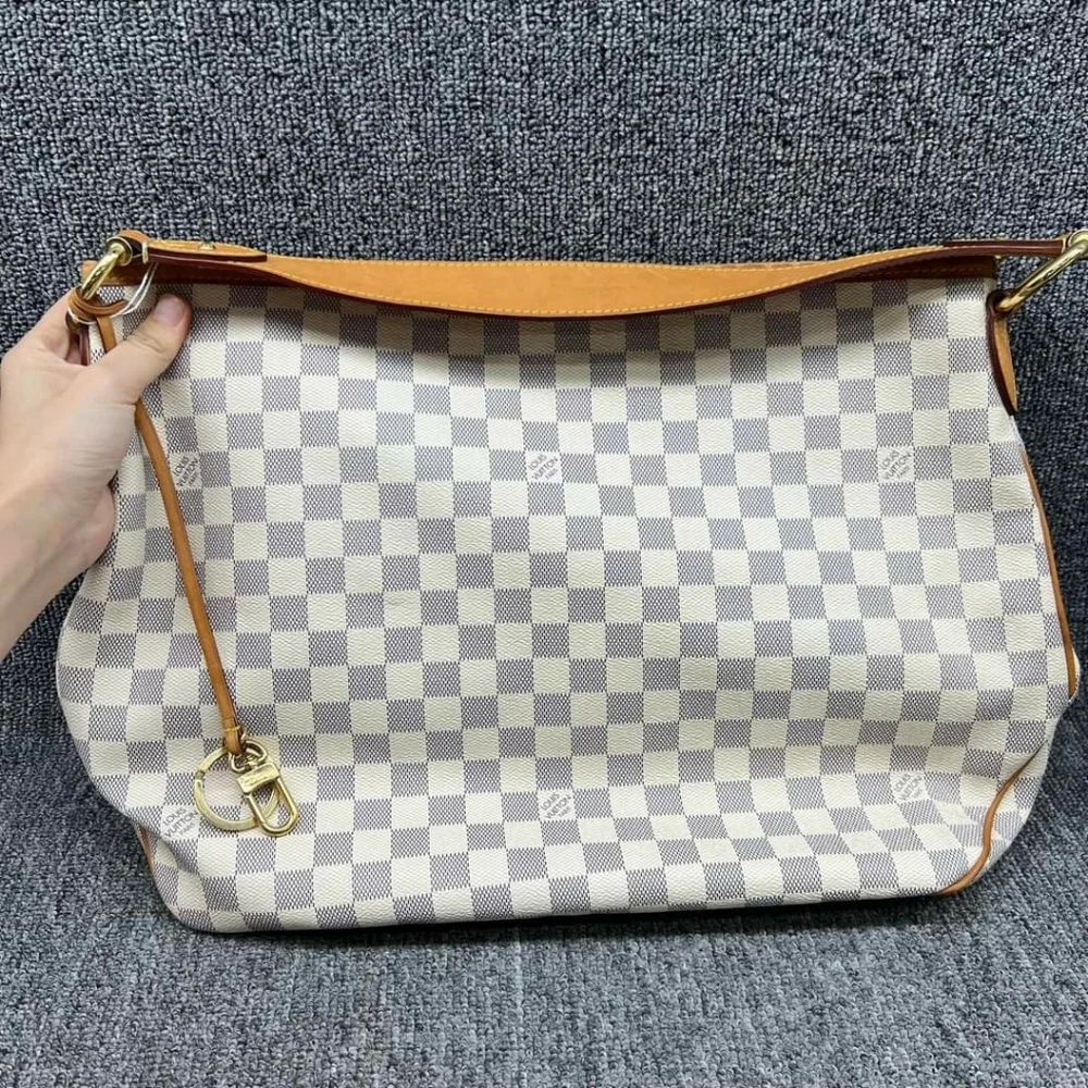 100% Authentic Louis Vuitton Delightful MM Damier Azur Shoulder Bag - Picture 1 of 15